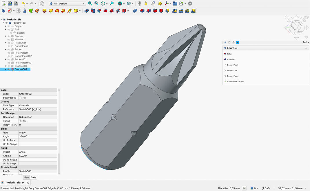 FreeCAD PartDesign Workbench