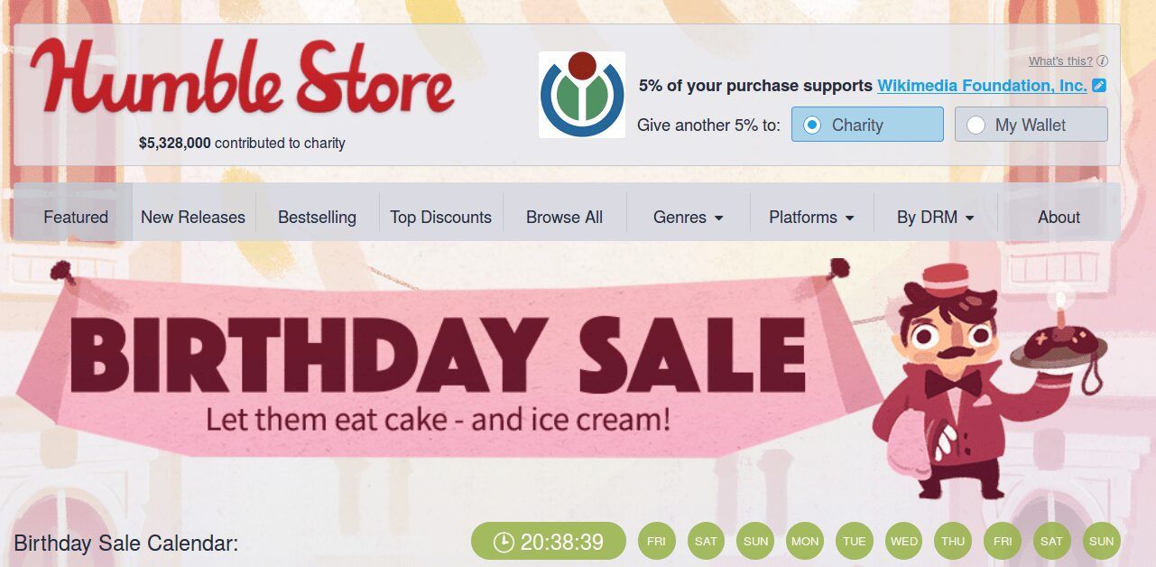 Humble Store: Birthday Sale has begun