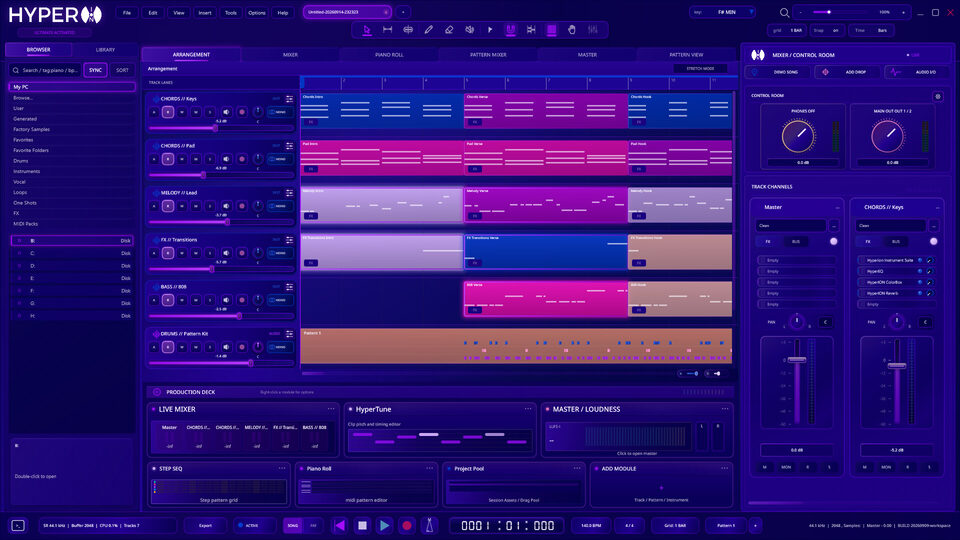 HyperION DAW: Kostenlose Musikproduktions-Software auf Steam veröffentlicht
