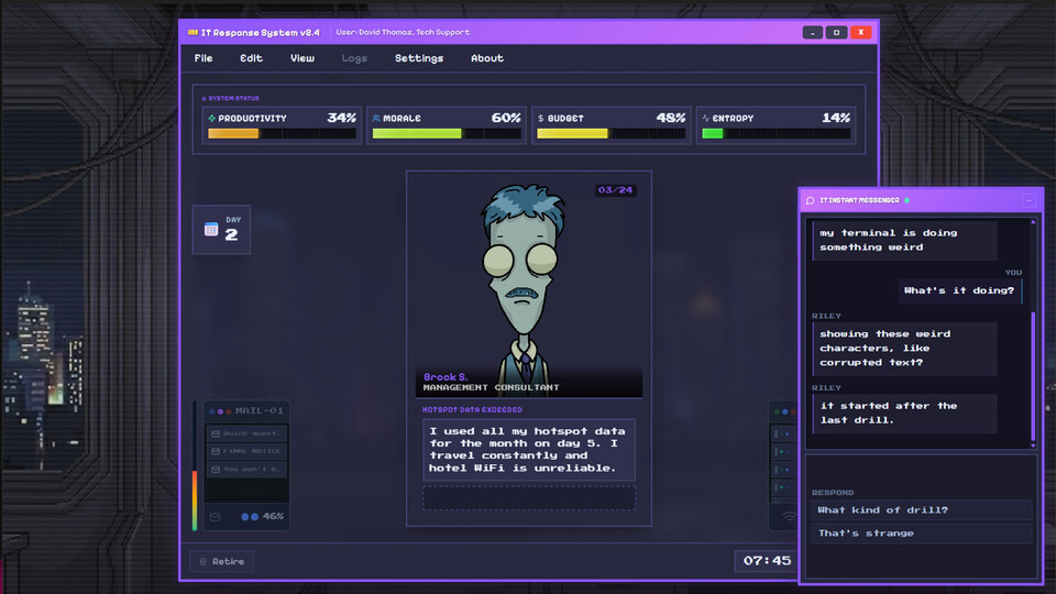 I.T. Never Ends: Dark-Comedy-Desktop-Simulator veröffentlicht