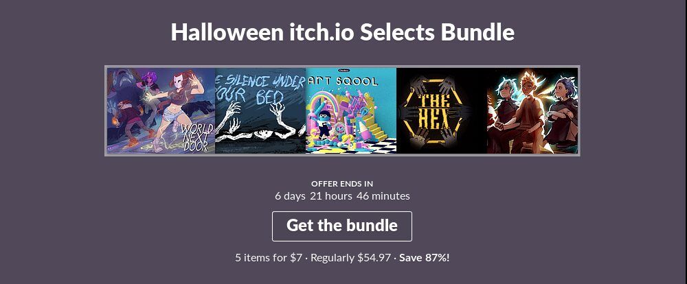itch.io Halloween Sale 2019 has begun