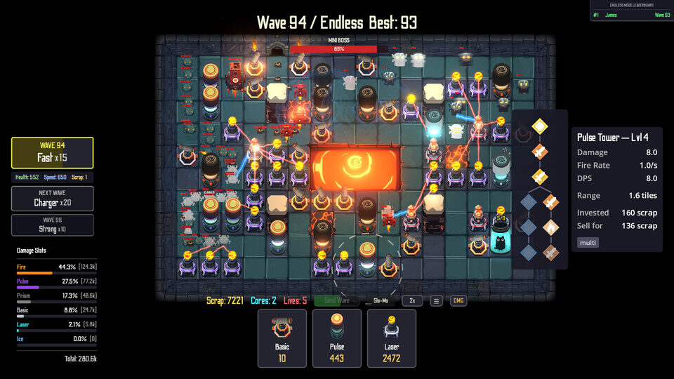 Jarred Defense: Tower-Defense-Spiel mit Maze-Building für Linux veröffentlicht