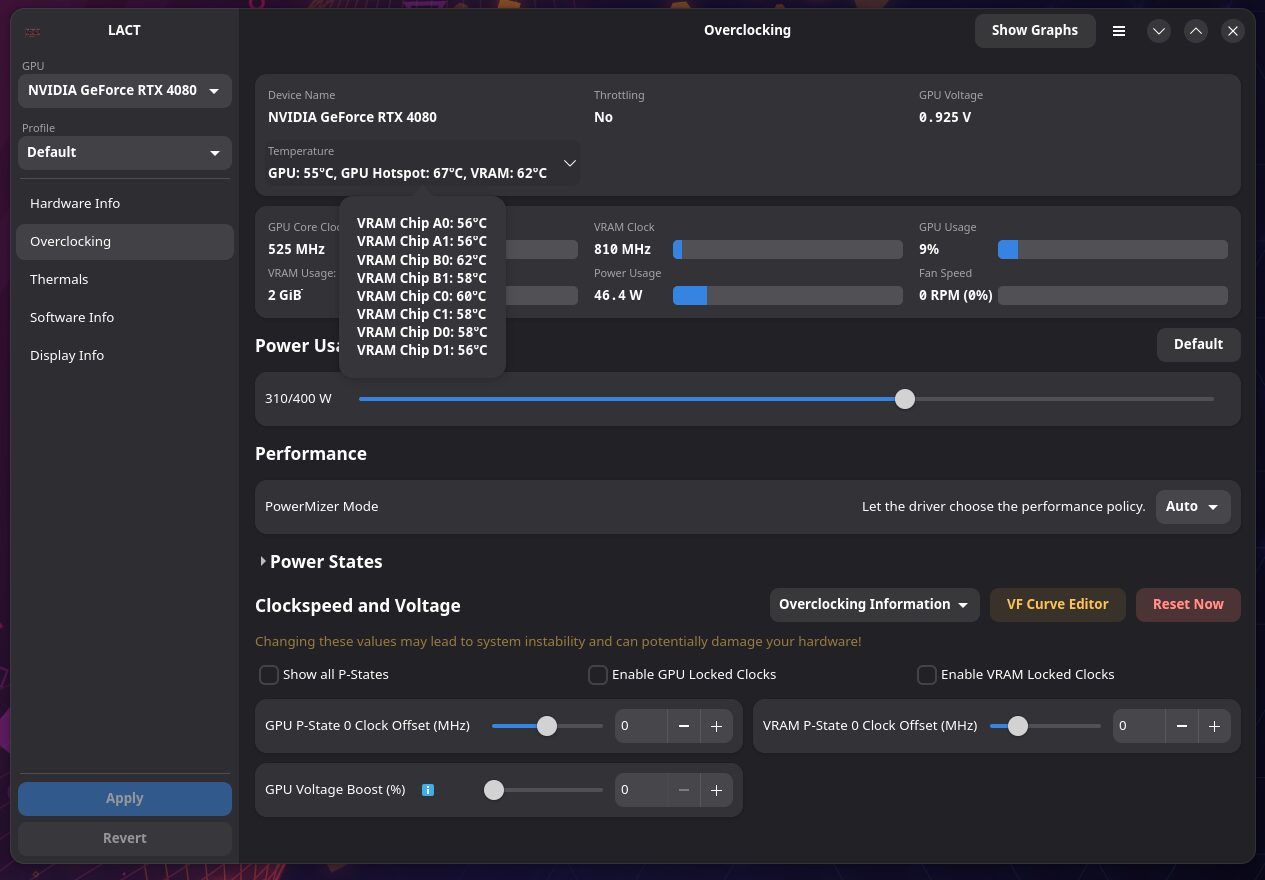 LACT v0.10.0 PowerMizer and Voltage Boost settings