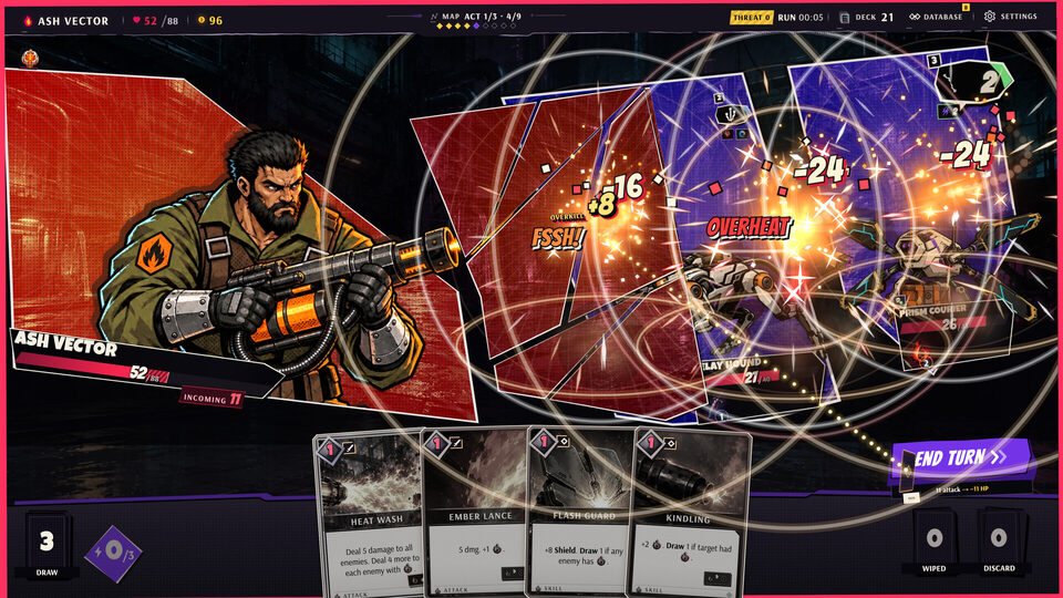 Featured image of post NeoRunners: Cyberpunk-Roguelite-Deckbuilder auf Steam veröffentlicht