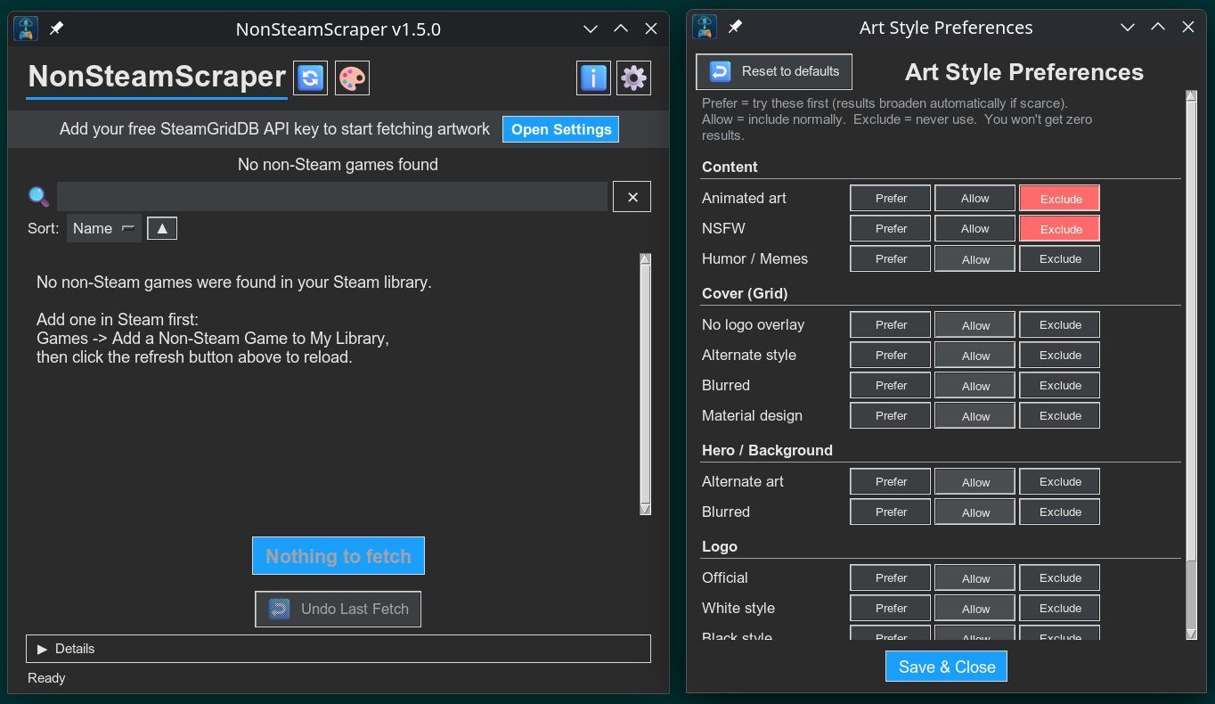 NonSteamScraper: Version 1.5.0 veröffentlicht