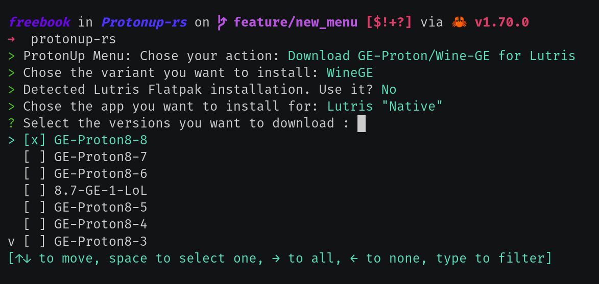 ProtonUp-rs: CLI Compatibility-Tool-Manager in Version 0.15.0 veröffentlicht