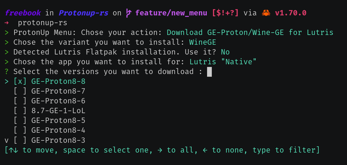 Featured image of post ProtonUp-rs: CLI Compatibility-Tool-Manager in Version 0.15.0 veröffentlicht