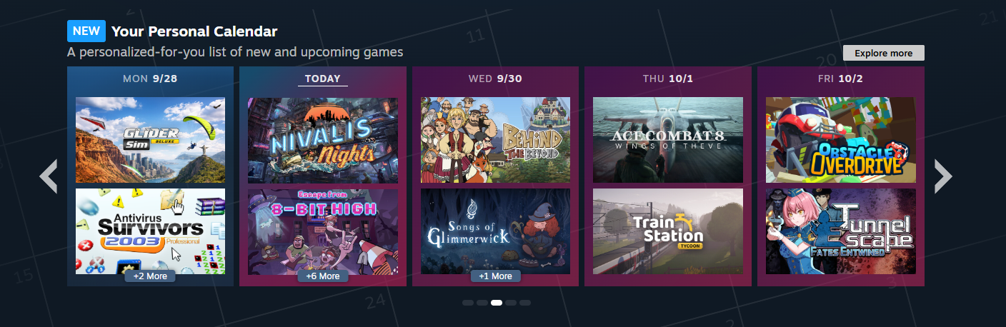 Steam: Personal Calendar offiziell veröffentlicht