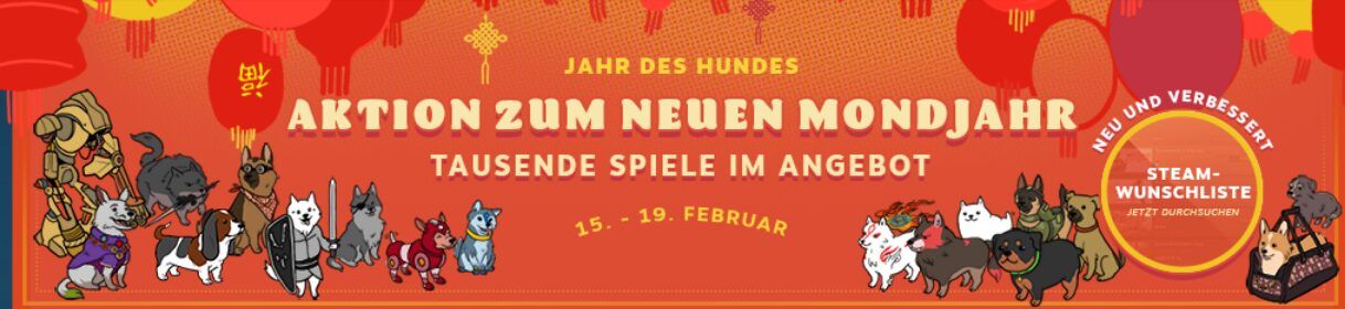 Steam: Chinesischer Neujahrs-Sale 2018 hat begonnen