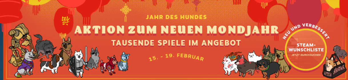 Steam: Chinesischer Neujahrs-Sale 2018 hat begonnen