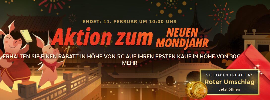 Steam: Neuer Mondjahr-Sale 2019 gestartet