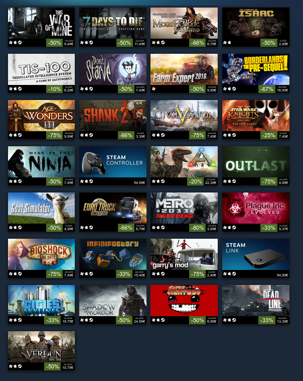 Steam OS Weekend Deal Games