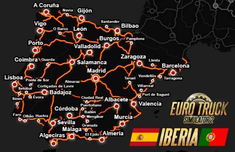 ETS 2 Iberia Map