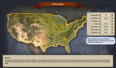 Railway Empire Transcontinental Map