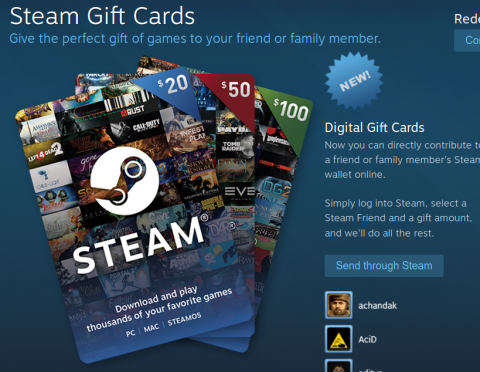 Steam Digital Gift Cards