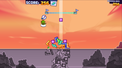 Tricky Towers Endless Mode Screenshot